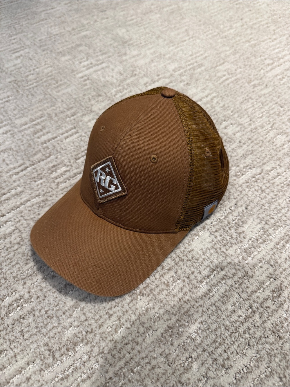Riley Green RG Carhartt Brown Mesh-Back Patch Cap